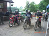 Spot the clean bike. Pete takes the Gasser out on Day 2 with Micky, Mike and Ant